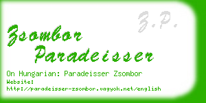 zsombor paradeisser business card